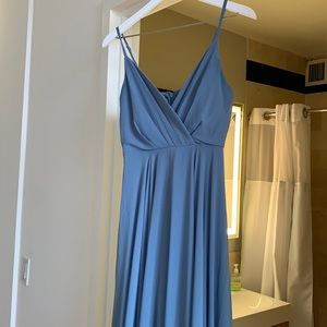 Lulu’s All About Love Slate Blue Maxi Dress